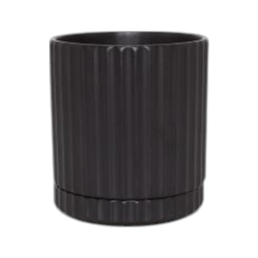 Medium Athens Planter Black - Hello Plants