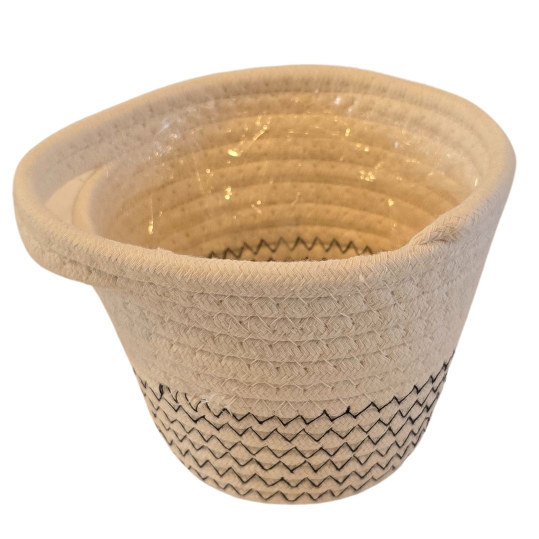 Textured Rattan Planter | Rattan Planter| Hello Plants