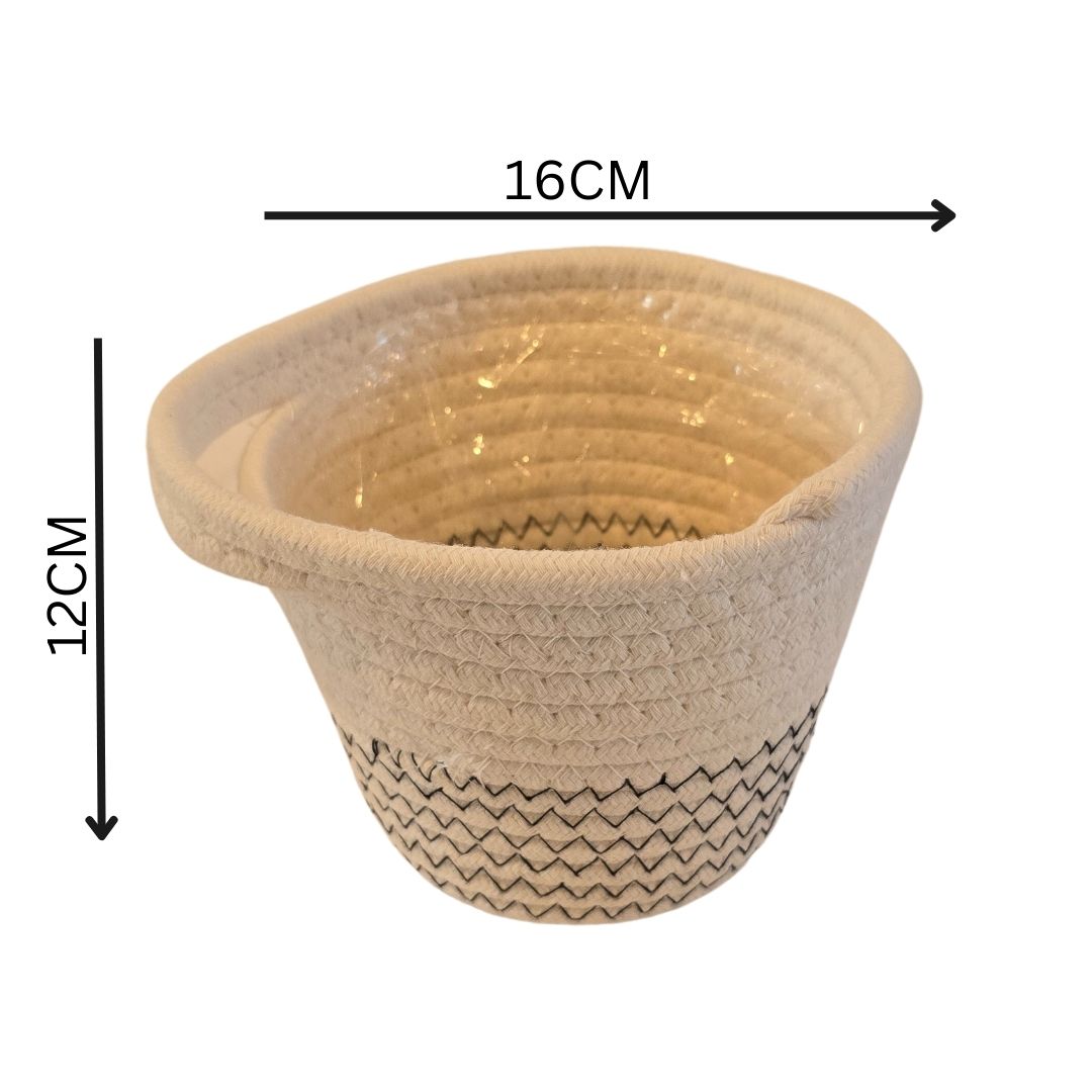 Textured Rattan Planter | Rattan Planter| Hello Plants