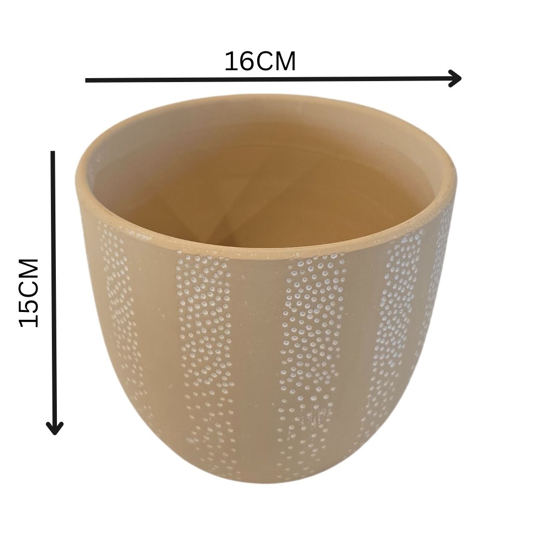 Urban Paige Linear Planter Beige Med 15cm - Hello Plants