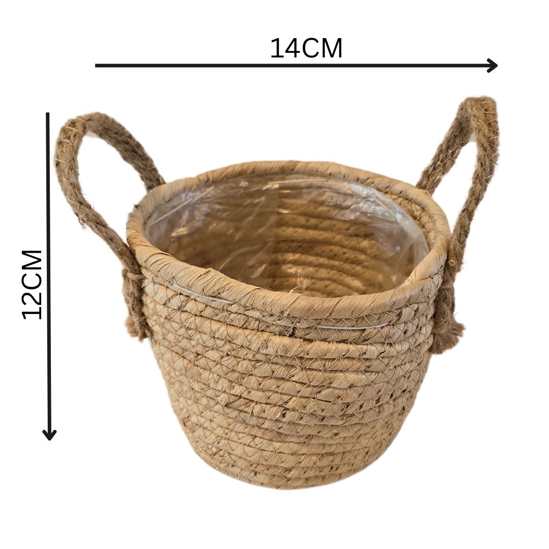 Fiber Basket Planter | Natural Fiber Basket Planter | Hello Plants